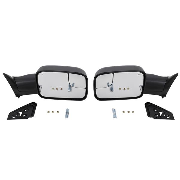 L R for 98-01 Dodge Ram 1500 98-02 2500 POWER HEATED Extend Flip Up Tow Mirrors 
