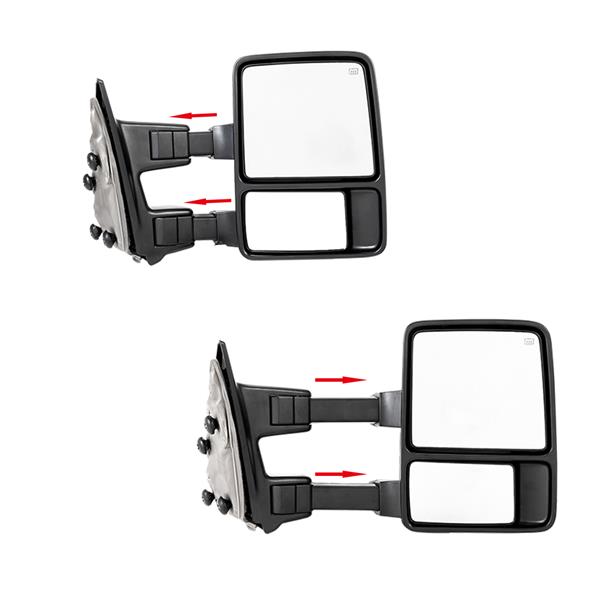 Chrome Mirrors For 2008-2016 F250 F350 F450 Power Towing Heated Turn Signal Pair 