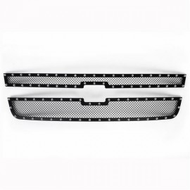2PCS Stainless Steel Rivet Car Grille for 2008-2012 Chevy Malibu Black Coating
