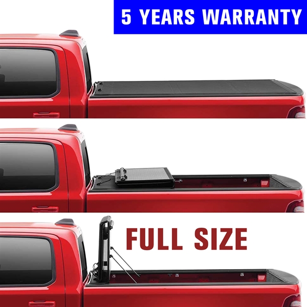 Flip Hard Folding Truck Bed Tonneau Cover Fits 2014+ ToyotaTundra 5'6" w/wo/Track 