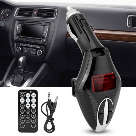 Auto Car MP3 Transmitter Remote Control Kit LCD Screen Display USB 2.1A Charging Charger